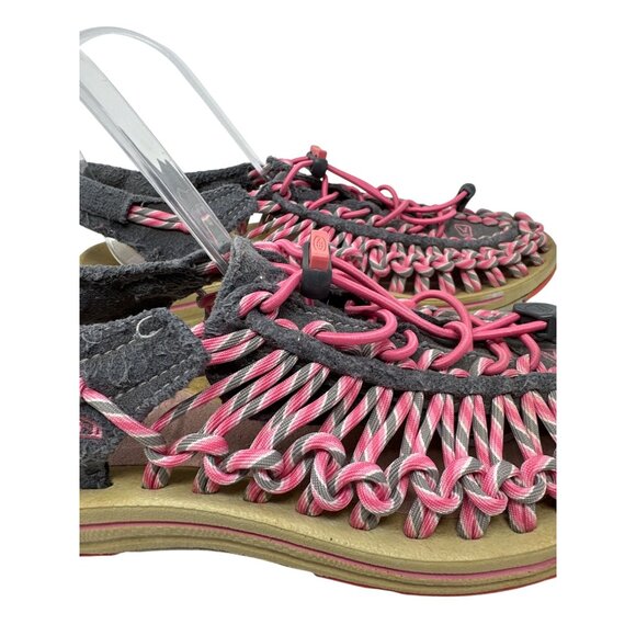 Keen Womens Uneek Sandals Pink & Gray Braided Slip On Sandals Size 7.5 - Picture 2 of 12